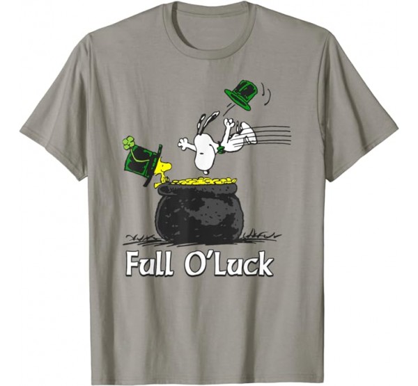Peanuts Snoopy and Woodstock Full O_ Luck T-shirt T-Shirt